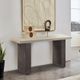 Armen Living Abbey Light Gray Console Table with Silver Grey Base -4