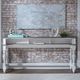 Liberty Furniture Magnolia Manor Weathered Bark Console Bar Table with Antique White Base-1