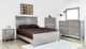 Mako Wood Furniture Sage Gray Double Panel Bed-1