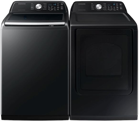 Samsung Brushed Black Laundry Pair-3