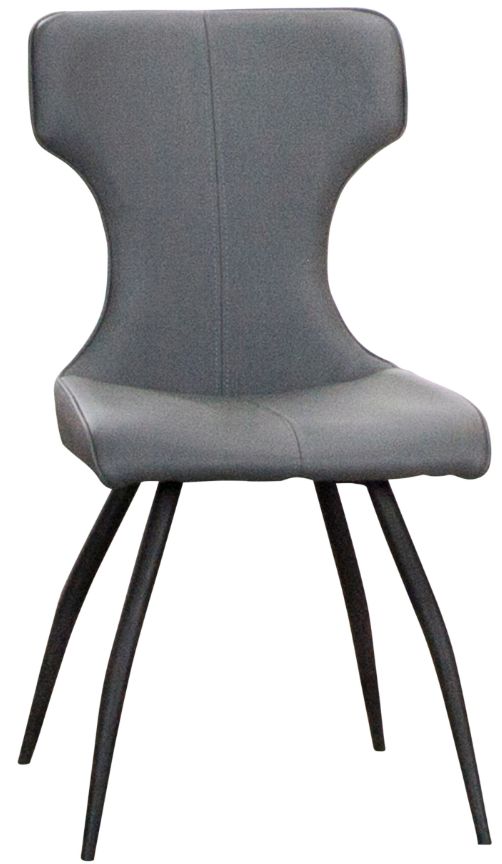 Cramco Eclipse Charcoal Gray/Matte Black Dining Side Chair-0