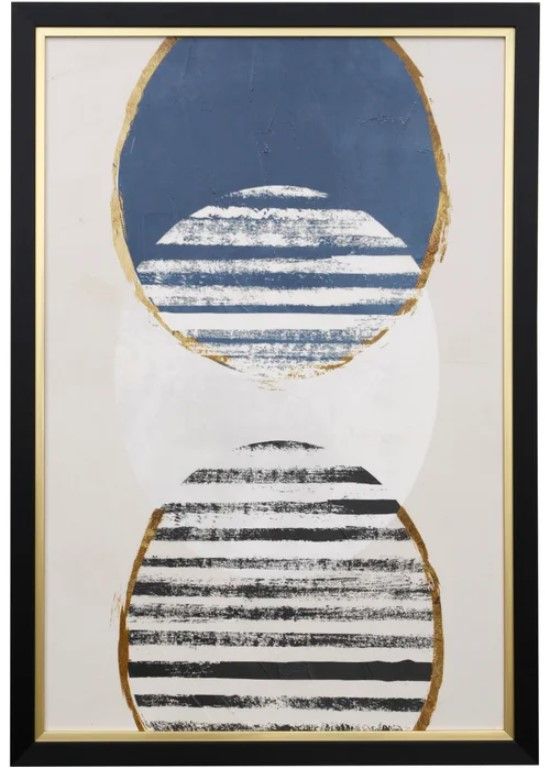 Stylecraft Inside Out I Blue/Brown/White Wall Art-0
