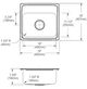 Elkay Lustertone® Classic Lustrous Satin 19" x 18" x 7-5/8" OS4-Hole Single Bowl Drop-In Sink-3