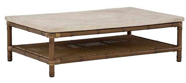 Lane Venture® Brooklyn Barley/Chalk Outdoor Wicker Rectangular Cocktail Table-0