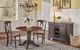 A-America® British Isles Antique Oak Dropleaf Dining Table with Black Base-1