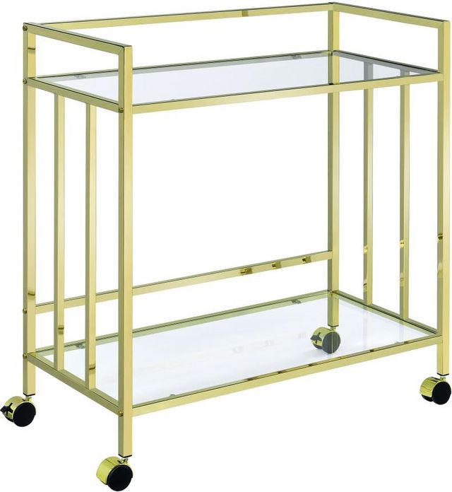 Coaster® Cara Brass Bar Cart