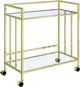 Coaster® Cara Brass Bar Cart-0