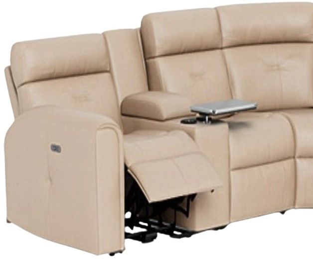 Palliser® Furniture Customizable Acacia 6-Piece Power Reclining Curved Sectional with Power Headrest-1