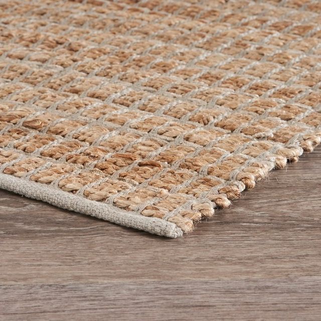 LR Home Natural Fiber Gray 8'x10' Area Rug-1