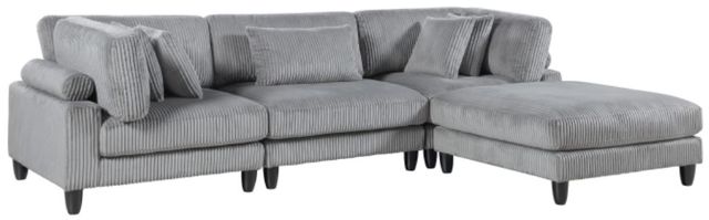 Homelegance® Robstown 4-Piece Gray Modular Sectional with Ottoman-0