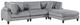 Homelegance® Robstown 4-Piece Gray Modular Sectional with Ottoman-0