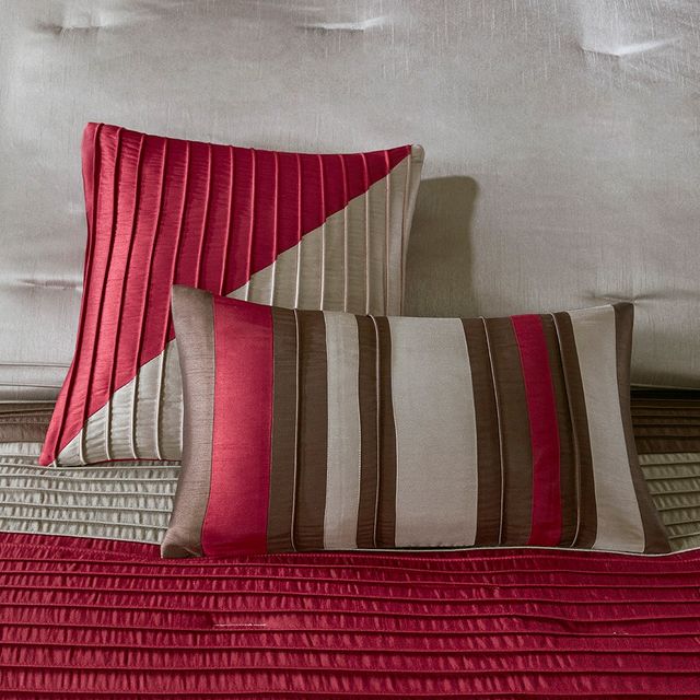 Olliix by Madison Park 7 Piece Red Queen Amherst Comforter Set-4