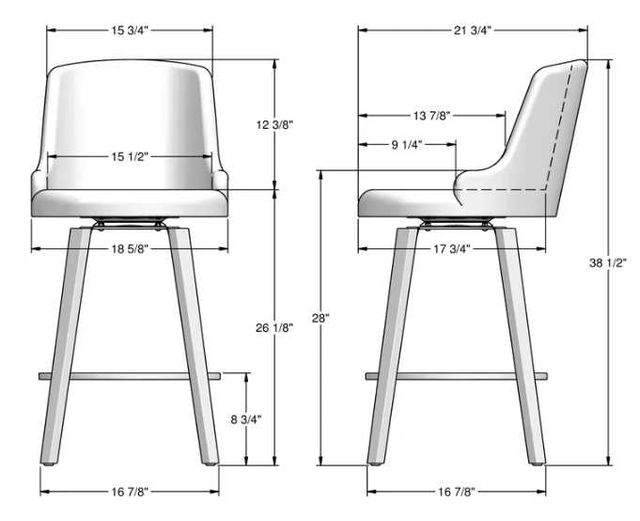 Amisco Customizable Diaz Swivel Counter Stool-1