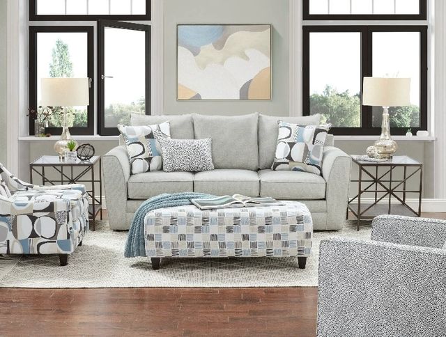 Fusion Furniture Max Gray Ernie Wallstreet Ottoman-1