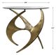 Uttermost® Graciano Glass Top Side Table with Antique Gold Base-2