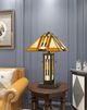 Cal® Lighting & Accessories Tiffany Dark Bronze/Orange Table Lamp-1