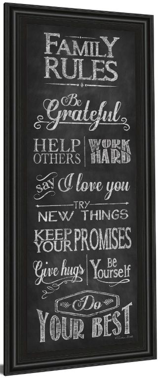 Classy Living Susan Ball Family Rules Wall Art-3
