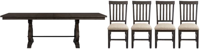 American Wholesale Furniture 5-Piece Charcoal Dining Set-0