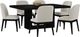 Elements International Rosalie 7-Piece Black Dining Set-0
