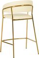 TOV Furniture Padma Set of 2 Cream Vegan Leather Counter Stools-2