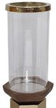 A & B Home Ares Clear/Gold 18" Candle Holder-1