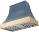 AGA Cascade 36" Stone Blue Wall Mounted Range Hood  with Polished Brass Trim-0
