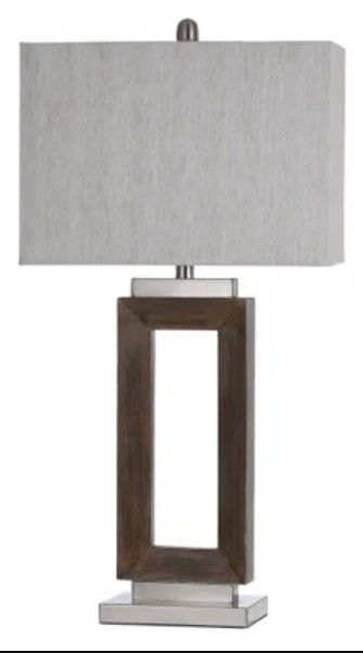 Stylecraft Eamon Brown/White Table Lamp-0