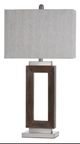 Stylecraft Eamon Brown/White Table Lamp-0
