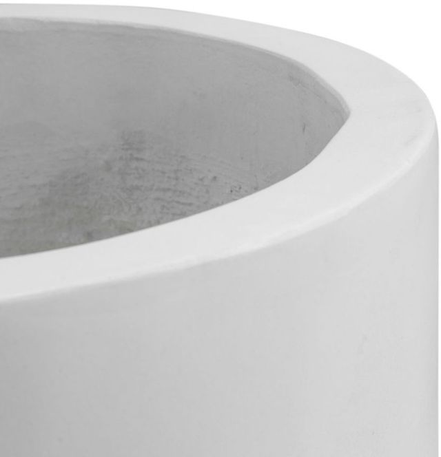 Moe's Home Collection Everest Cream White Small Round Planter-3