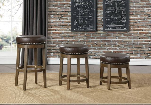 Homelegance® Westby Brown Swivel Stool-1