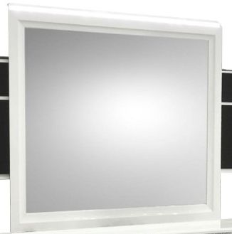 Elements International Denmark 2-Piece White Dresser and Mirror Set -2