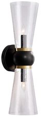 Currey & Company Byford Bronze/Clear Bath Wall Sconce-0