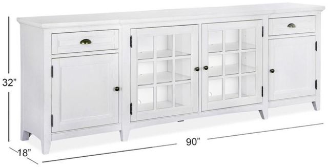 Magnussen Home® Heron Cove Chalk White 90" Console-2