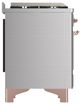 Ilve® Majestic III 48" Stainless Steel Pro Style Dual Fuel Liquid Propane Range with Griddle and Copper Trim-4