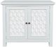 Jofran Inc. Isabella White 38" Mirrored Accent Cabinet-2