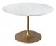 Zuo® Modern Ithaca White Dining Table with Gold Base-0