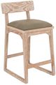 International Furniture Direct Balam Gray/Stained White Upholstered Barstool-0