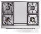 Ilve® Nostalgie II Series 36" Blue Grey Pro Style Dual Fuel Range-2