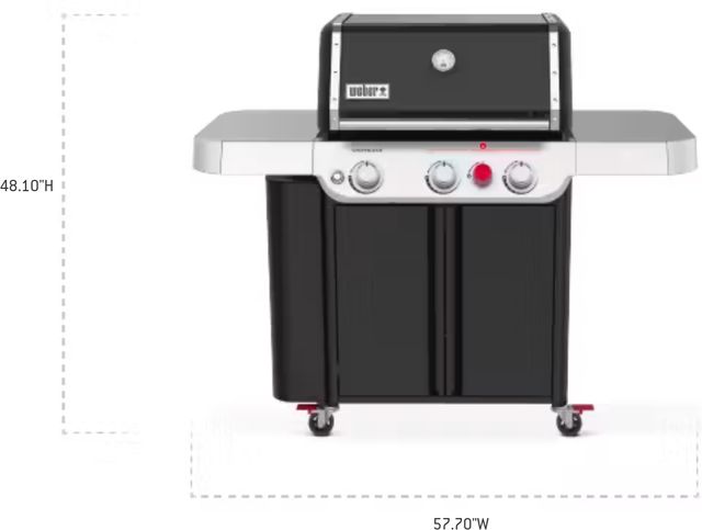 Weber® Genesis E-330 58" 3-Burner Black Freestanding Liquid Propane Grill-1