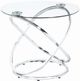 Coaster® Warren Glass Top 3-Piece Chrome Occasional Table Set-2