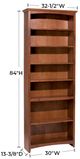 Whittier Wood® Furniture Customizable McKenzie 6-Shelf 30" Bookcase-1