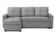 Monarch Specialties Inc. Lumos-08 Light Grey Sleeper Sofa Storage Lounger and Reversible Chaise-0