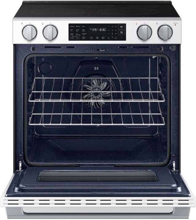 Samsung 30'' Matte White Slide-In Electric Range with Air Sous Vide -1