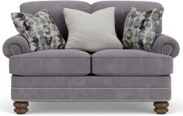 Flexsteel® Bay Bridge Silver Glacier Loveseat-3
