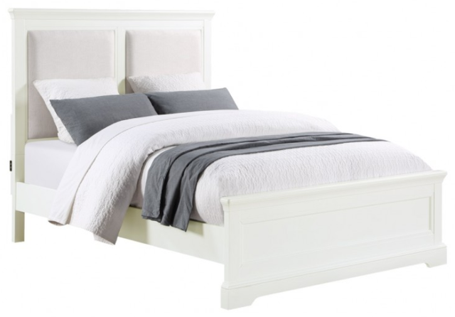 Winners Only® Tamarack White California King Upholstered Bed-0