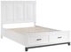 Homelegance® Garretson Gray/White Queen Panel Bed with Footboard Storage-3