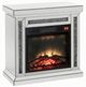ACME Furniture Noralie Mirrored Fireplace with Faux Diamonds Accents-0
