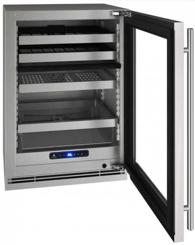 U-Line® Stainless Steel 24" Dual Zone Beverage Center-1