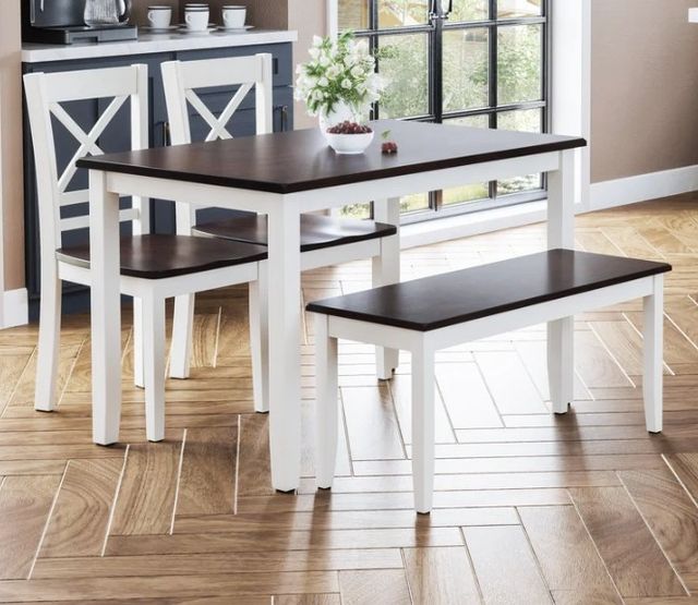 Jofran Inc. Asbury Park Autumn Brown/White X-Back Dining Side Chair-1