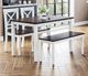Jofran Inc. Asbury Park Autumn Brown/White X-Back Dining Side Chair-1